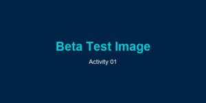 Beta test image