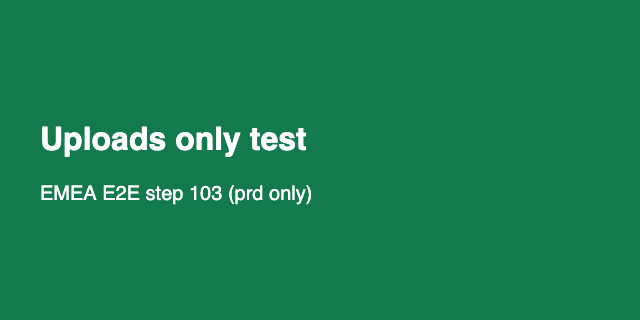 Uploads only test image
