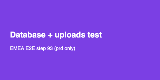 Database plus uploads test image